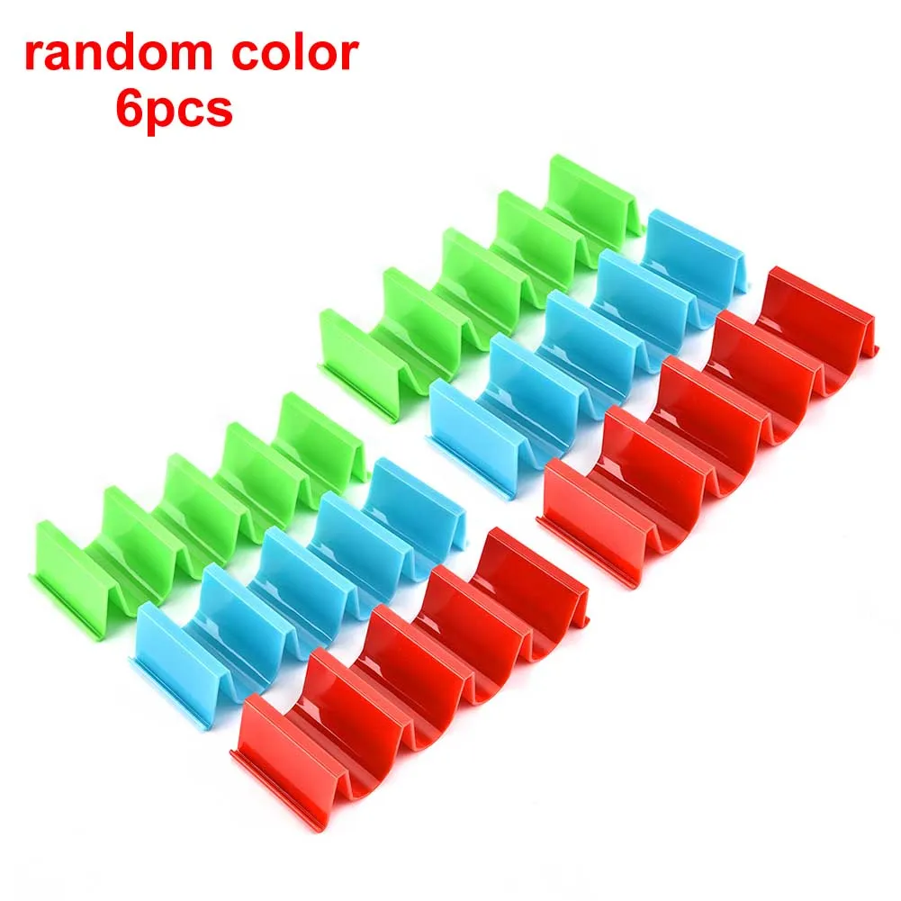 6pcs 4 Components Party Easy Clean Stand Pie Tool PP Home Kitchen Taco Holder Space Saving Picnic Storage Rack Tableware Solid |