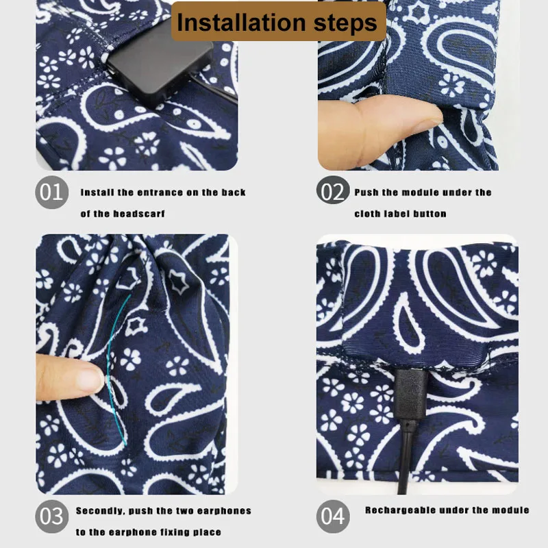 Wireless Bluetooth Sports Headband Handsfree Call Stereo Music Headset Sleep Eye Mask Soft Elastic Earphones for Yoga Running