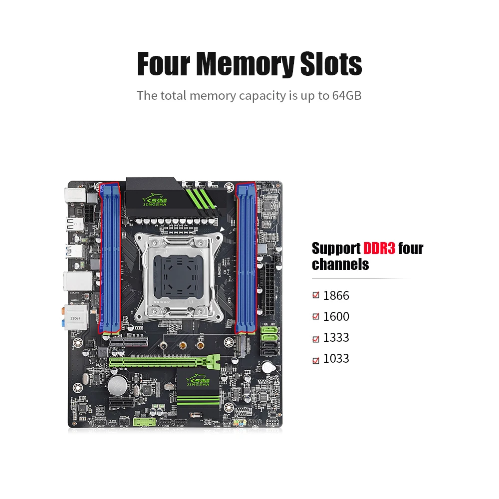 Jingsha X79 материнская плата LGA 2011 M.2 высокое Скорость E5 LGA2011 V2 процессор DDR3 64GB системная плата PCI-E3.0 NVME