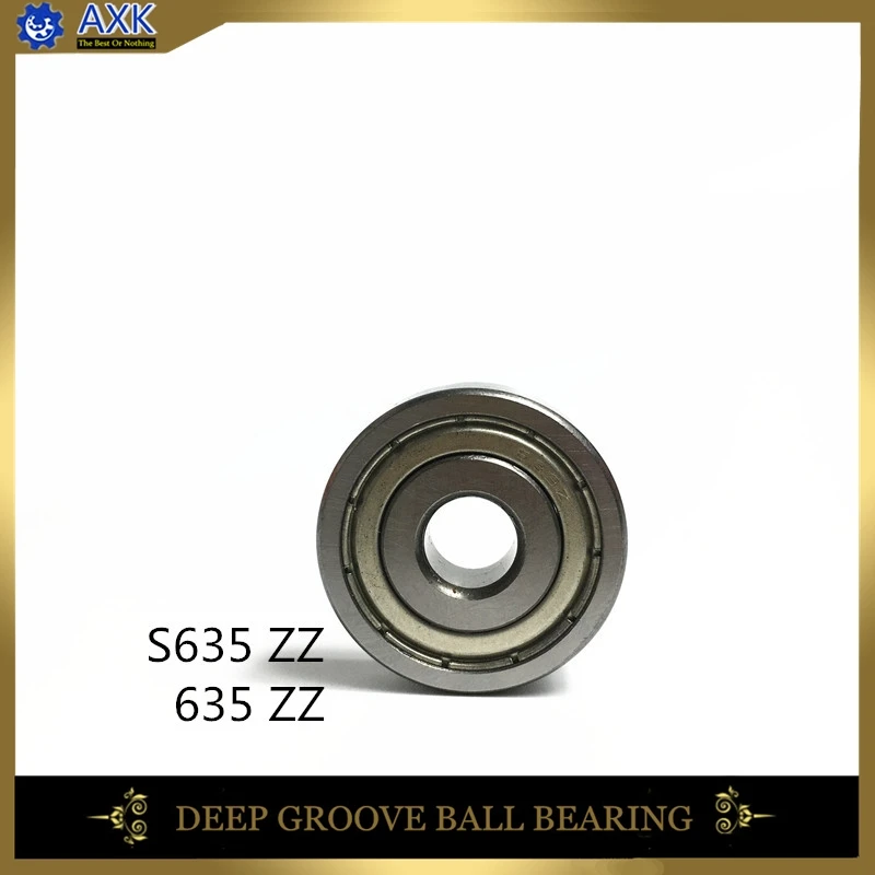 S635ZZ подшипник 5*19*6 мм (10 шт.) ABEC-1 Класс SS 635 Z Нержавеющая сталь миниатюрный S635 ZZ