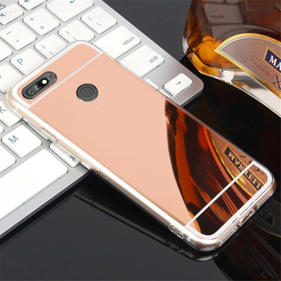 ТПУ чехол для телефона для huawei Honor 7A PRO 7C фотоаппаратов моментальной печати 7S Y5 Y6 Y7 Prime зеркало из розового золота чехол для Enjoy 8e фотоаппаратов моментальной печати 7s 7 8 Plus