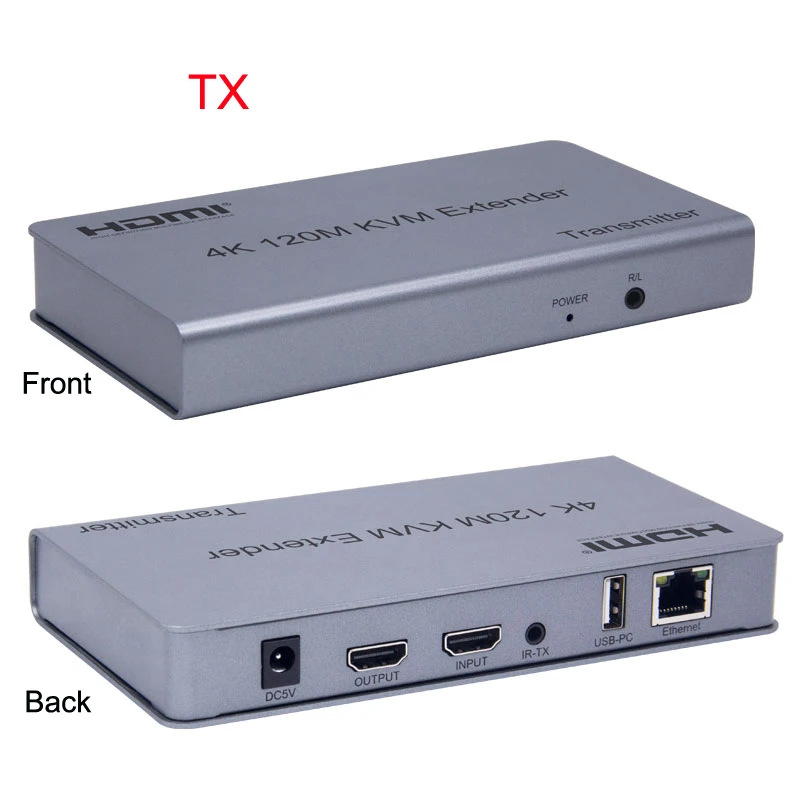 4K HDMI удлинитель KVM Поддержка USB мыши клавиатуры 120 м RJ45 UTP Ethernet кабель CAT 5E 6 6A 6E Cat6