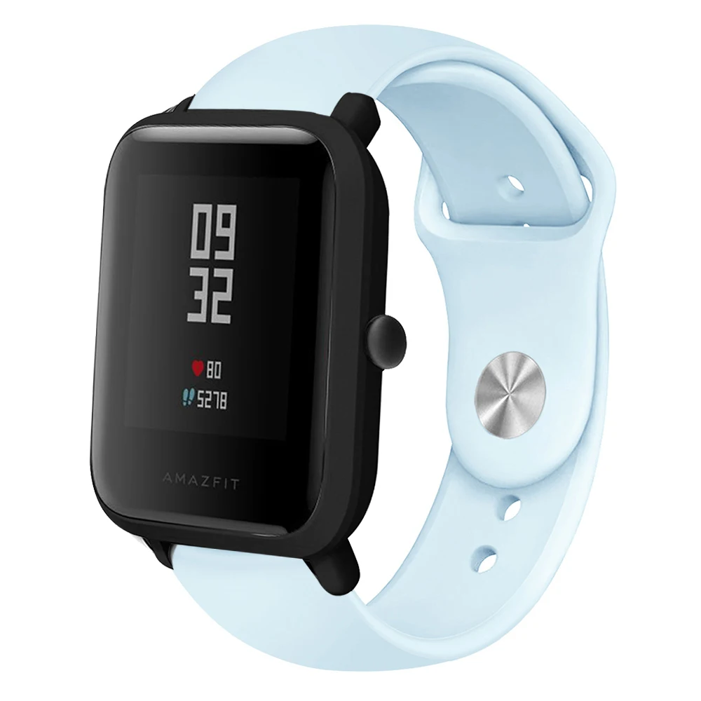 Silcone Ремешок Браслет Для Xiaomi Huami Amazfit Bip Молодежные умные часы ремешок для Xiaomi Huami Amazfit GTS/GTR 42 мм полосы