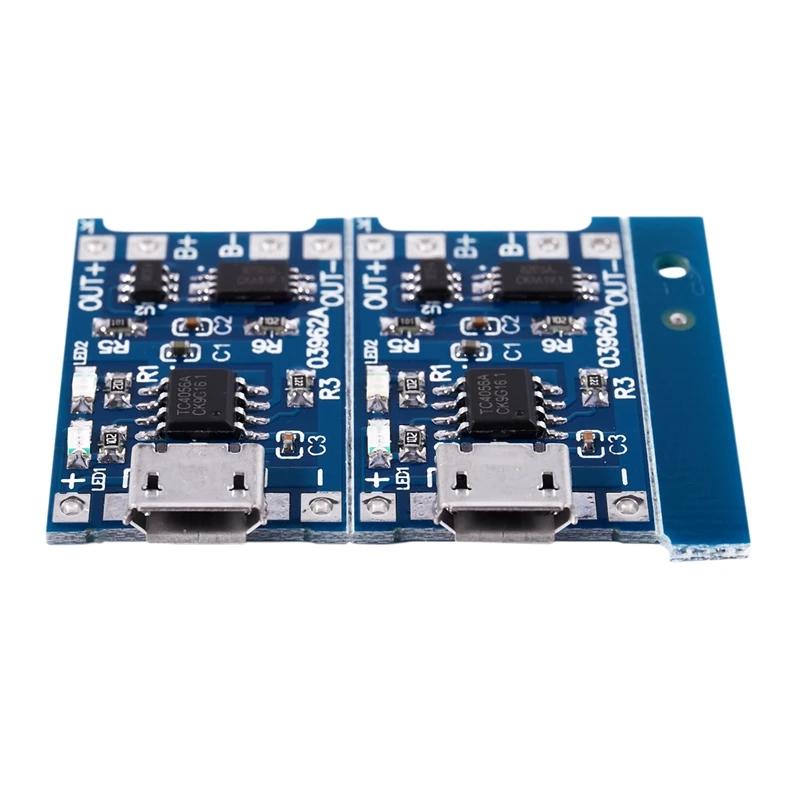 2 шт Синий 5V Micro USB 1A 18650 литиевая батарея зарядная плата