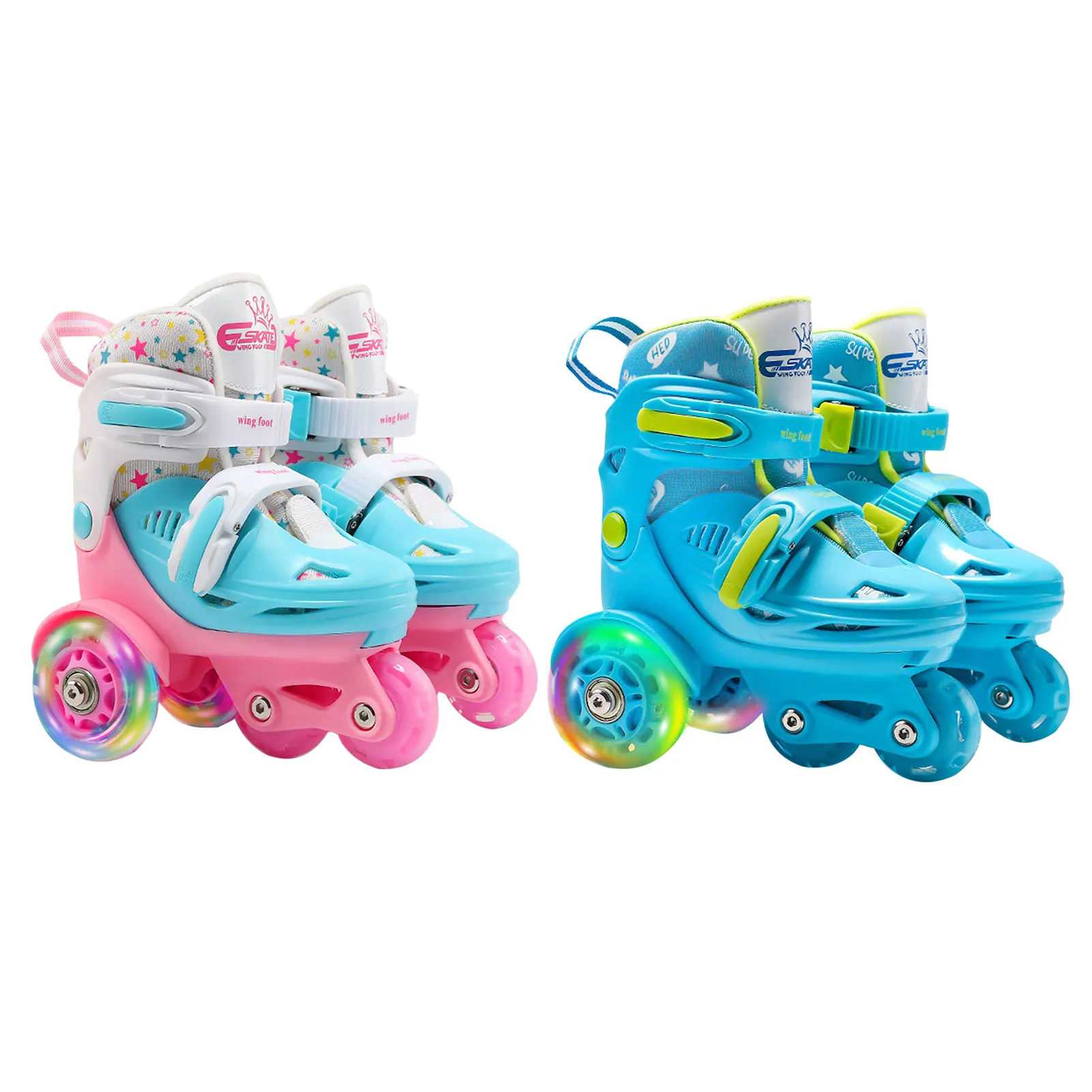 Comfortable Soft Safity Breathable Durable Adjustable High Quality Roller Skates Elastic PU Inline Rollers For Kids 2-8 1