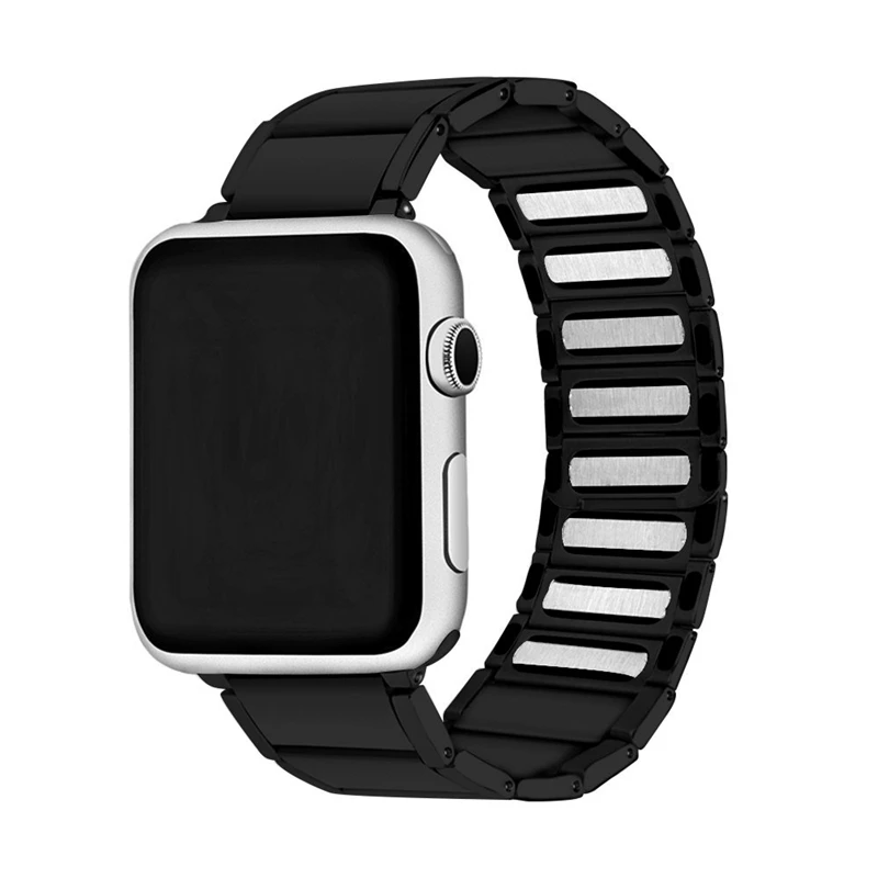 Ремешок для Apple Watch Группа Apple Watch 4 3 2 1 Iwatch ремешок 38 мм 40 мм мужской браслет из нержавеющей стали аксессуары для часов