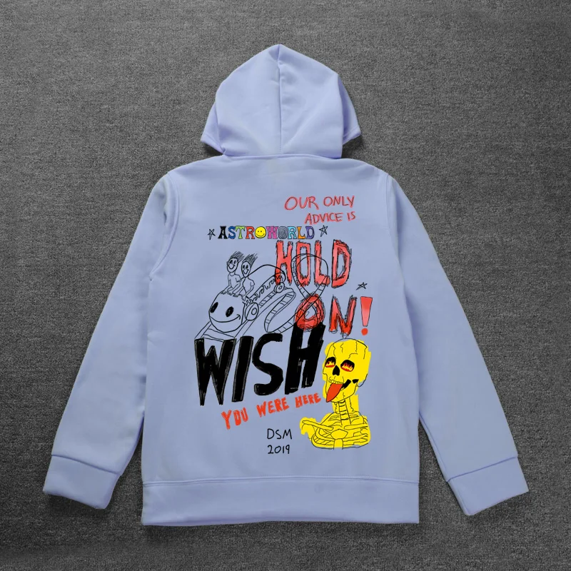 MS-AST0726 19SS Cactus Travis Scott Astroworld Sicko Tee Hoodie Heren en Dames Hoge kwaliteit Paint Hip Hop Hoodie Nieuw - Цвет: MS-AST0726