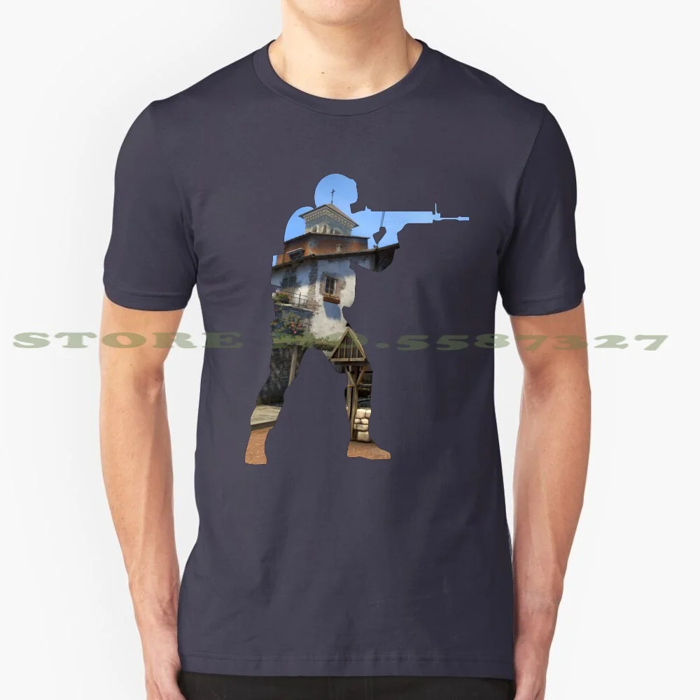 Inferno Silhouette ( 2019 Rilavorazione) Cool Design Trendy T-Shirt Tee Csgo Counter Strike Cs Go Cs Counter Strike Gaming Global