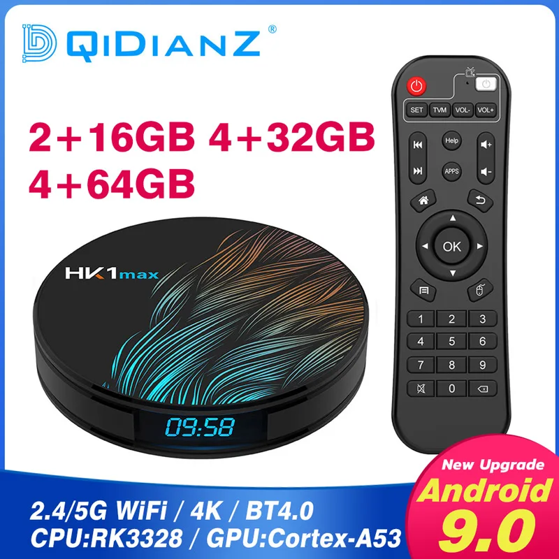Смарт ТВ приставка HK1MAX Android 9 0 4 Гб ОЗУ 64 ПЗУ 32 RK3318 android TV Smart tv Box VS X96 MINI h96 max t95 x96