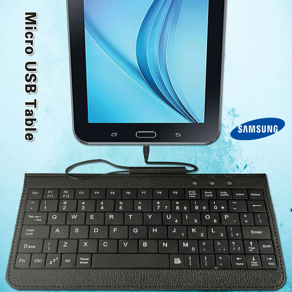 Teclado con cable para tableta Samsung Galaxy Note de 8,0 "/Tab A Nook de 7,0"/Tab E/Tab 3 8 "/Tab 4/Tab A 7" 8 ", con cable y de tablets| - AliExpress