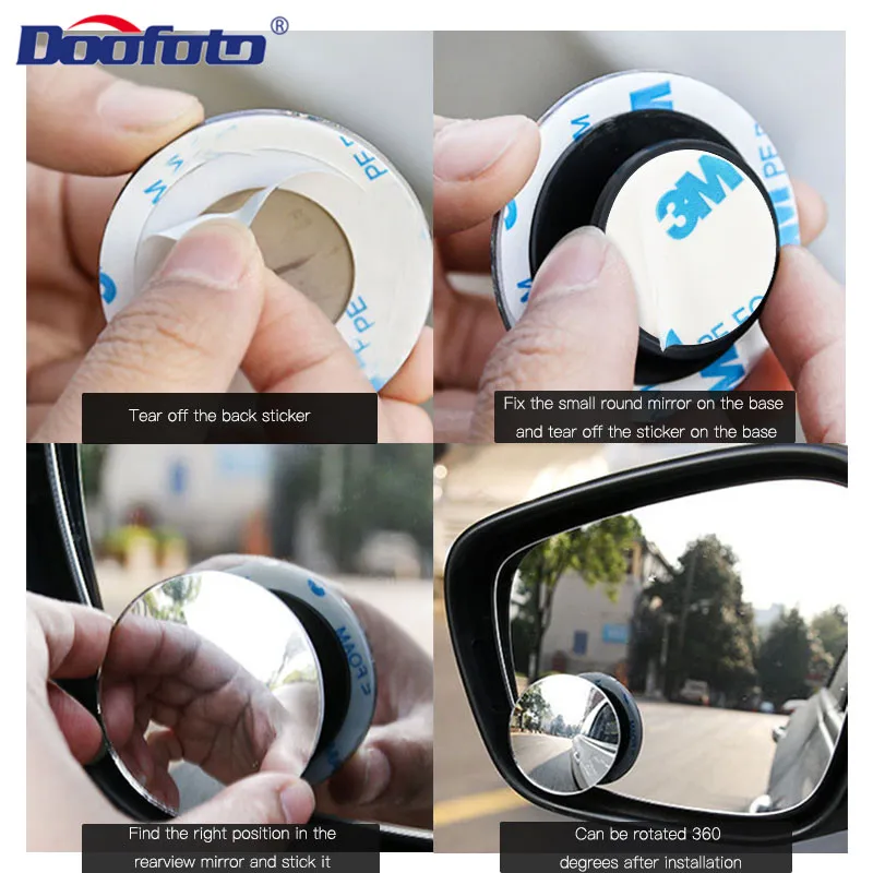 360 Degree HD Blind Spot Mirror Adjustable Car Rearview Convex Mirror for Car Reverse Wide Angle Vehicle Parking Rimless Mirrors blind spot mirror,wide angle mirror