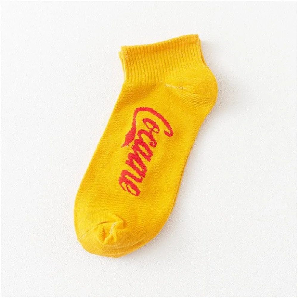 

Men Trendy Socks Personality Letter Cotton Nude Socks Men Women Street Tide Brand Hip Hop Socks Casual Pure Color Cotton Socks