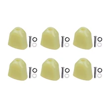 Clavijas de afinación pulidas, botón de cuerda, mango con tornillos, arandela, piezas para guitarras acústicas y eléctricas, 6 uds.