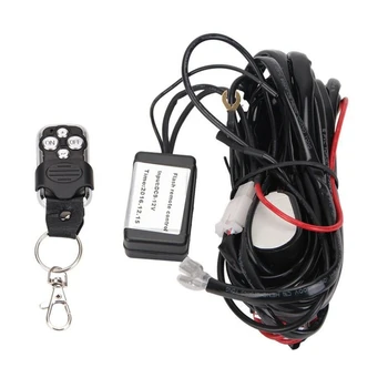 

Remote Control Wiring Harness Kit Switch Relay LED Fog Light Bar Kit 12V 40A