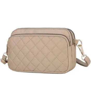

YILUNXI Nylon Ling line grid lady's single-shoulder bag Pure color cross-body bag for women Casual female messenger bag Lady bag