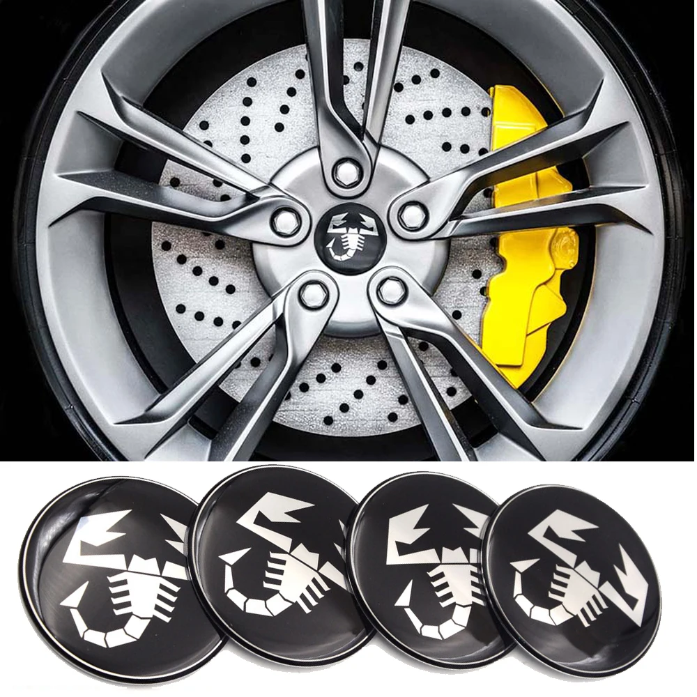 4 шт. 50 мм 56 60 65 наклейка s Scorpion колпачок ступицы для колеса Abarth значок