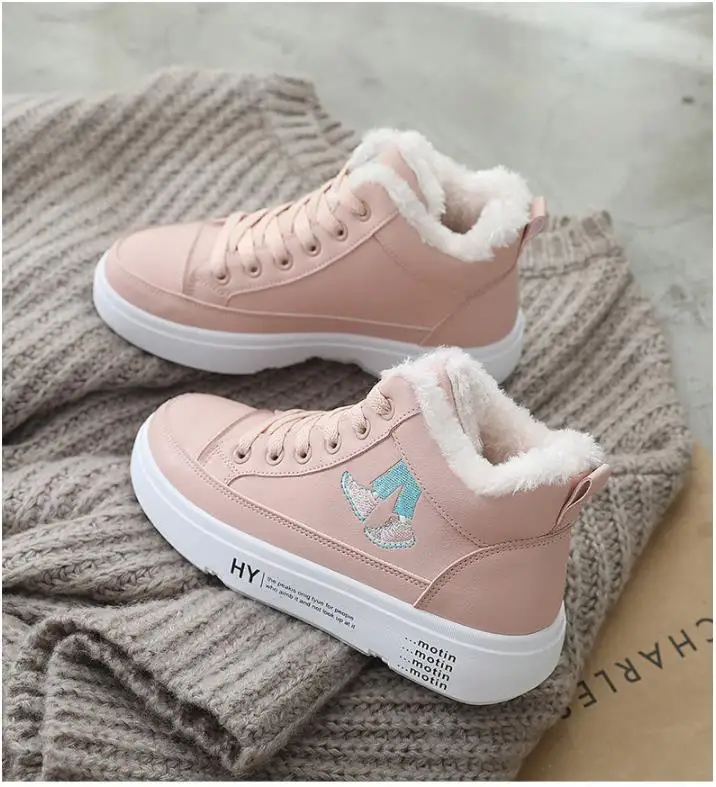 Botas mujer invierno; очень уверенные женские зимние кроссовки; уличные зимние ботинки с высоким берцем для отдыха; модная женская зимняя обувь на платформе