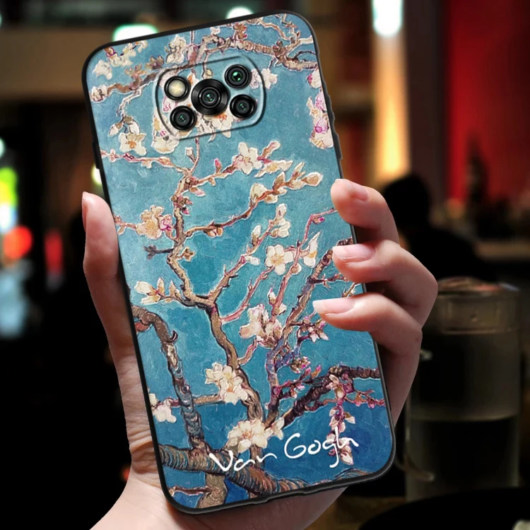 3D художественный чехол для телефона Xiomi Xiaomi Poco X3 NFC F2 Pro Fundas Pocophone K30 черный
