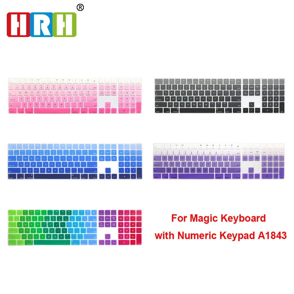 Силиконовый чехол для клавиатуры HRH защита кожи Apple Magic с цифровой клавиатурой A1843