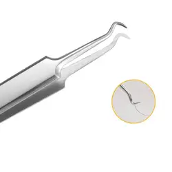 Pincettes médicales en acier inoxydable, dissolvant de points noirs, comédons de boutons, nettoyeur de visage à tête courbe et courbe, pince à acné, nouveauté 2020 