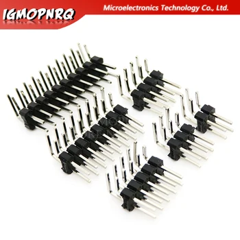 

R/A 2.54mm Double Row Right angle Male Breakaway PCB Board Pin Header Connector Pinheader 2 * 3/4/10/12/15/40Pin For Arduino