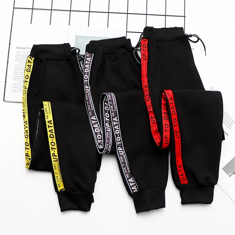 

TYHRU Women's Sweatpants Joggers Winter Harem Warm Red White Striped Pants Long Sports Pants Female Casual Letter Print