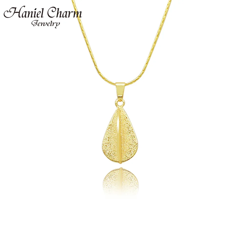 

Haniel Fashion Exquisite Water Drops Gold Color Plated Necklace Pendant For Women Christmas Jewelry Gifts