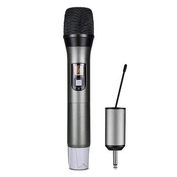 

Professional Tunable UHF Microphone USB Microphone Sound Card U Segment Wireless Microphone for TV Computer o