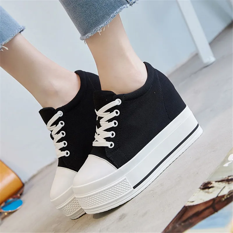 platform canvas snow sneakers