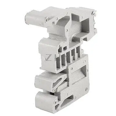 

E-UK Contact 35mm DIN Rail End Clamp Terminal Block Gray