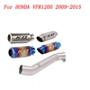 Escape Motorcycle Exhaust Mid Link Tube And 51mm Vent Pipe Stainless Steel Exhaust System For HONDA VFR1200 2009-2015