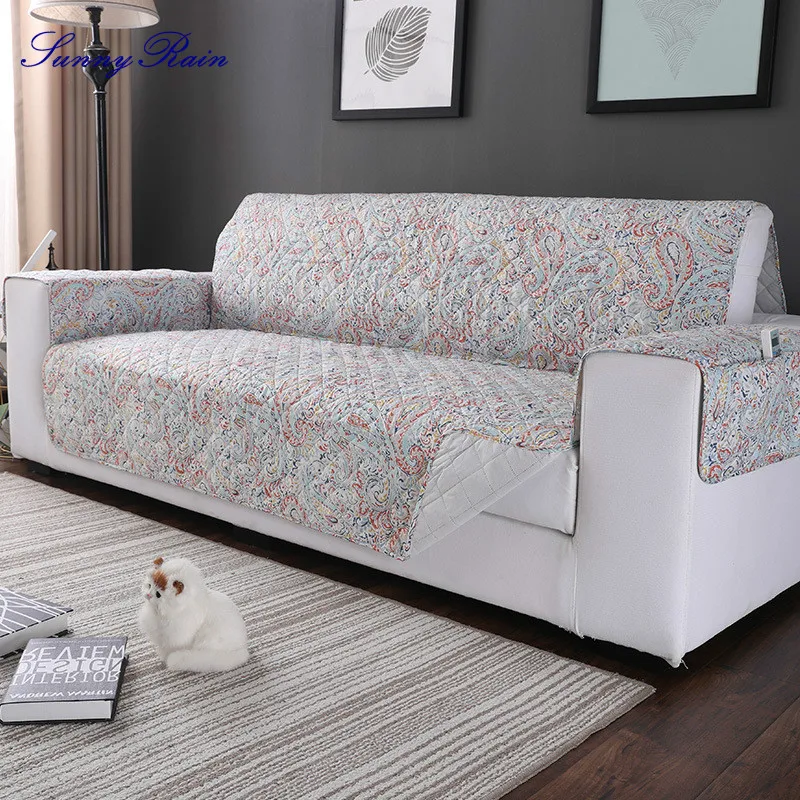 

SunnyRain 1-Piece Solid Color Stretch Sofa Cover Couch Cover I Shape Sofa Cover Pets Scratching Resisitant
