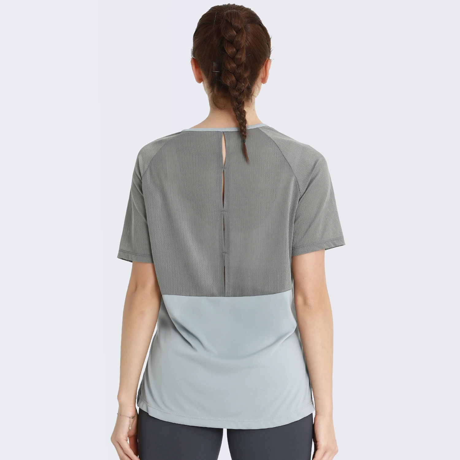 Women Sexy Loose Yoga Shirts Short Sleeve Mesh Tops Sports T-Shirts Quick Dry Breathable Gym Shirts Female Fitness Sportswear