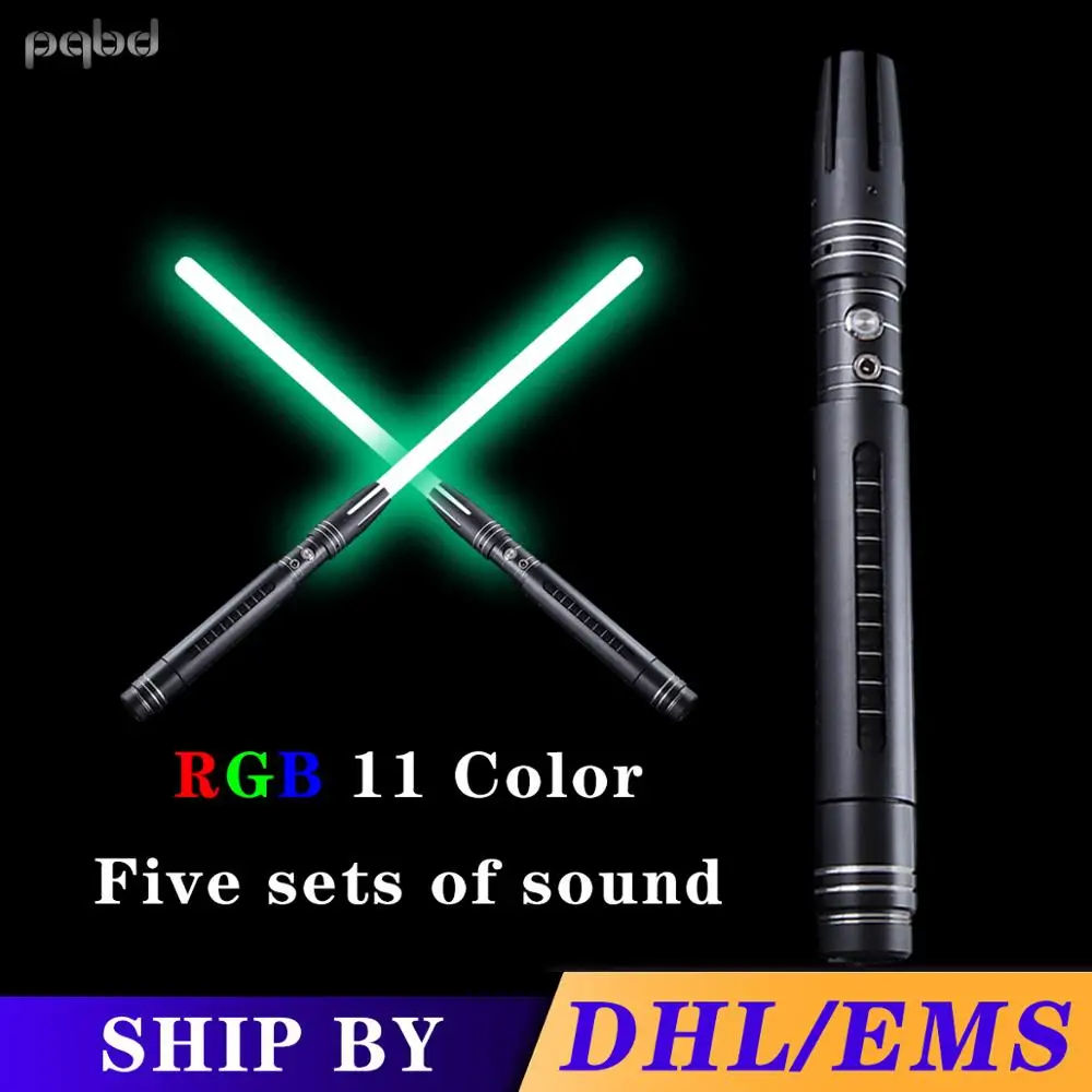 

pqbd Lightsaber 11Color Change Metal Sword Detachable RGB Laser Cosplay Dueling Toy Flashing For Kids Gift Creative Light Toys