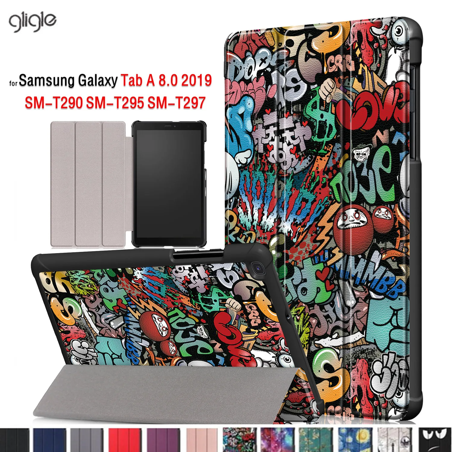 GLIGLE кожаный чехол для Samsung Galaxy Tab A 8 0 2019 SM T290 T295 T297 Tablet крышка корпуса|Чехлы