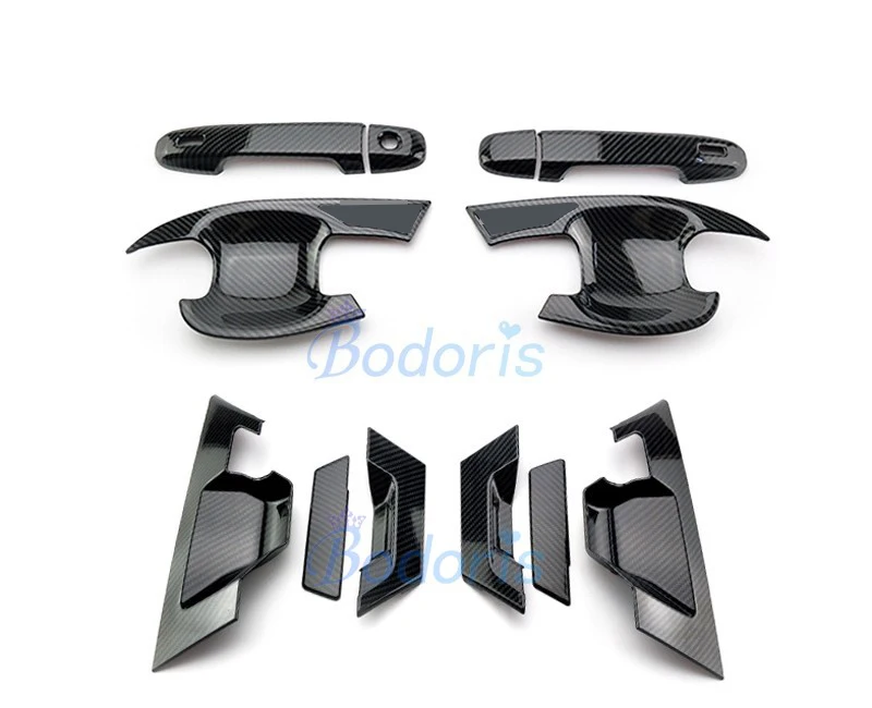 For Toyota C-HR CHR 2016 2017 2018 Carbon Fiber Color Door Handle Cover Bowl Insert Trim Chrome Car Styling Accessories | Автомобили и