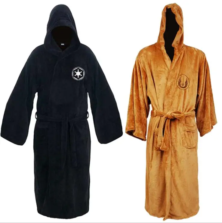 

Hot Sale Star Wars Darth Vader Flannel Terry Jedi Adult Bathrobe Robes Halloween Cosplay Costume for Men Sleepwear