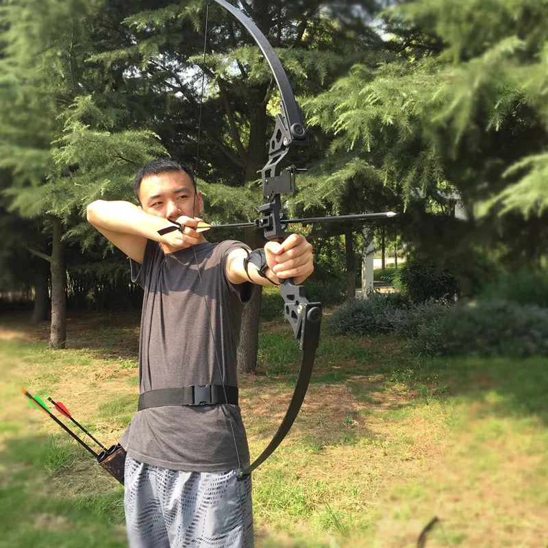 Arc Recurve Takedown 56 Pouces Pour Droitier – Riser En Métal, Branches Fibre De Verre – Puissance 30 à 45 Lbs