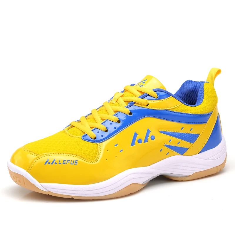 Мужская теннисная обувь с нескользящей спортивной обувью; повседневная обувь; мужские кроссовки - Цвет: yellow blue