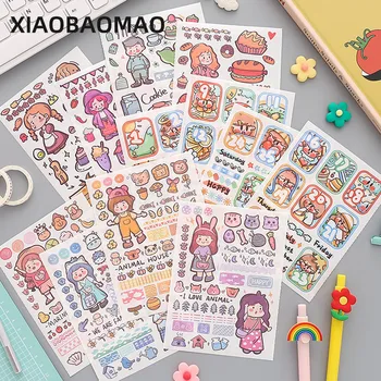 

48 Stickers + Knife Gift Christmas Thanksgiving Stationery Stickers Pack Posted It Kawaii Planner Scrapbooking Stickers School