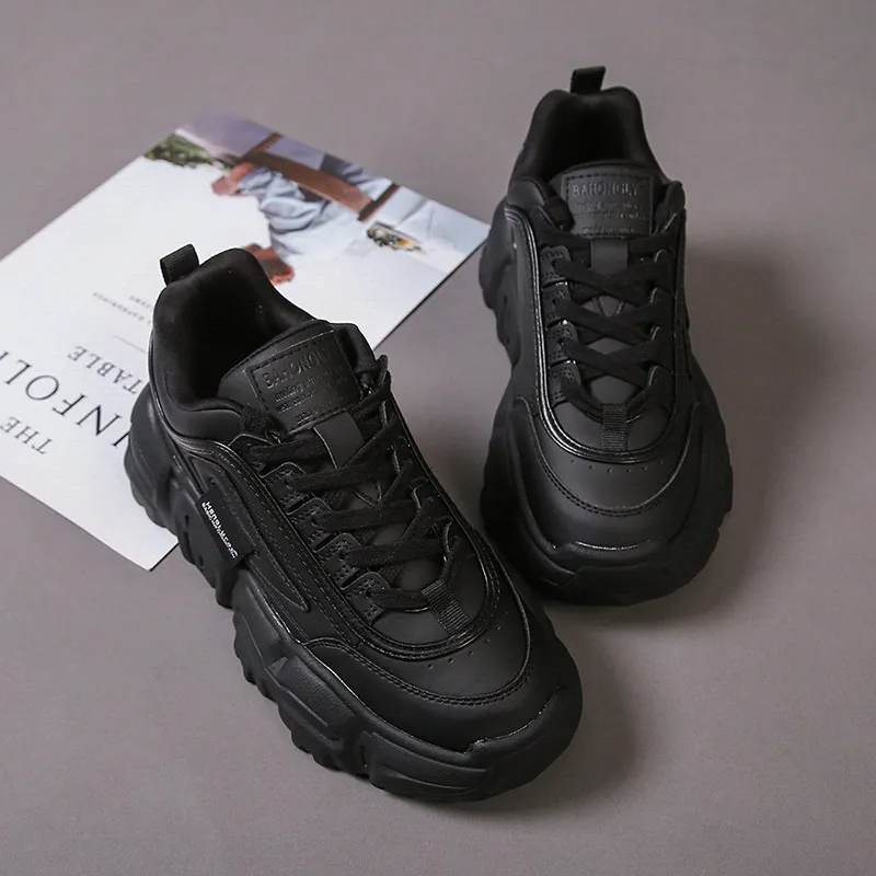 chunky black sneakers womens