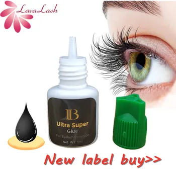 

Black False eyelashes glue korea IB Ultra super Glue Individual fast drying eyelash extensions adhesive glue green cap 5ml