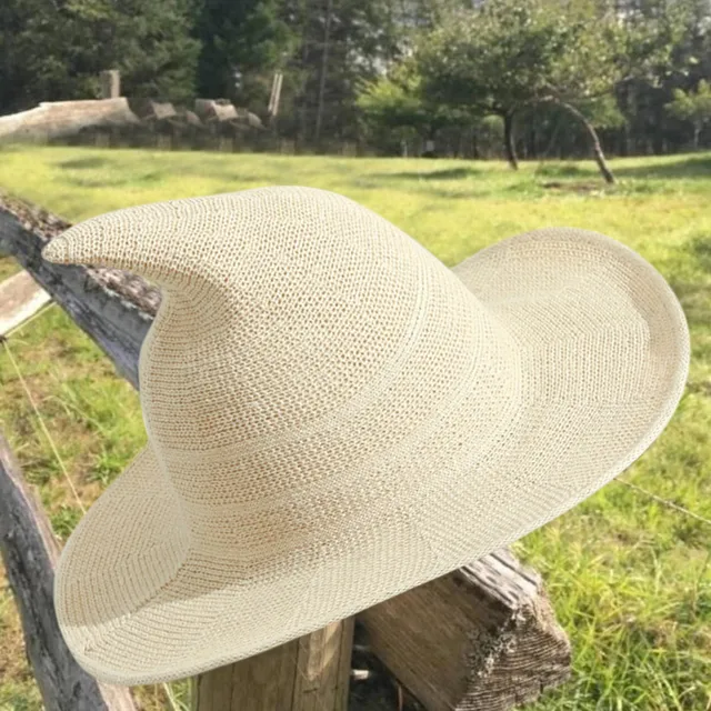 Cappello da strega da donna pieghevole Sharp berretto all'uncinetto a tesa  larga moda cappello tinta unita fidanzata regalo varietà di cappelli  cappello da mago # P3|Party Hats| - AliExpress