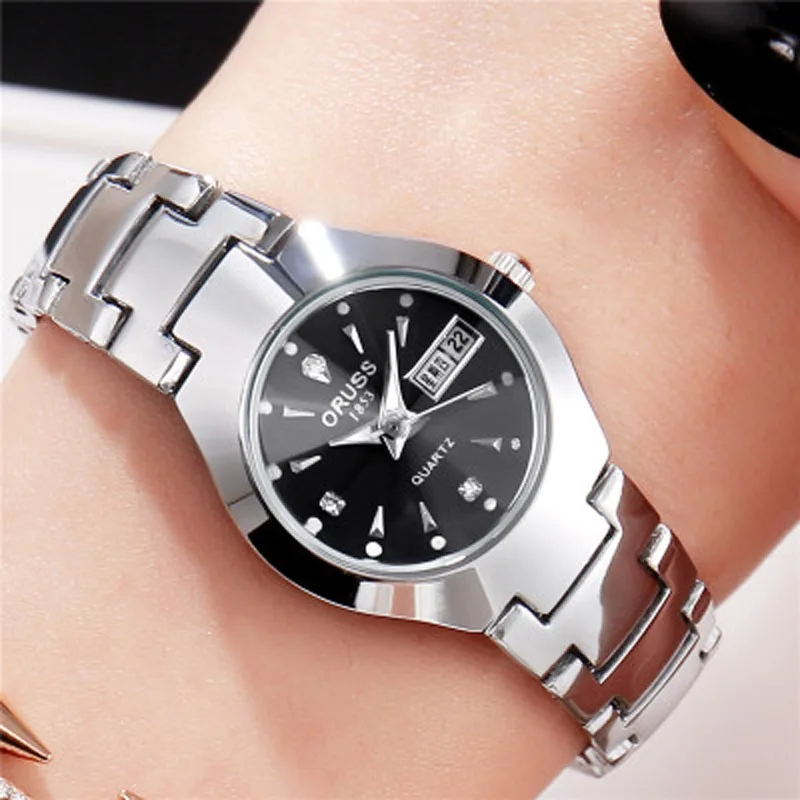 2021 Fashion Korean Style Watches for Women Alloy Simple 30M Waterproof Personality Quartz Calendar Ladies Luxury Wrist Watch
