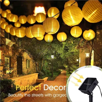 

Yonntech 30 LED Ball Solar Power Fairy Festoon String Lights for Patio & Garden Party