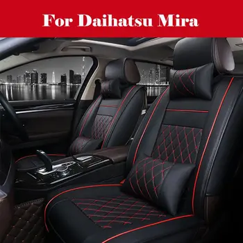 

Car Seat Cover-Waterproof PU Leather Cushion Anti-Slip Suede Backing-Universal Leather Seats Easy to Clean For Daihatsu Mira