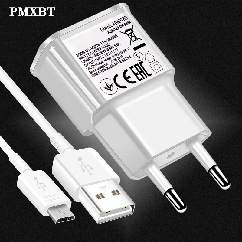 Для Samsung зарядное устройство Адаптивное быстрое адаптер USB микро кабель для a8 a7 A6