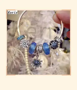 

High Quality 1:1 100% Silver Snowflake Bead Clasp Bracelet For Free Delivery
