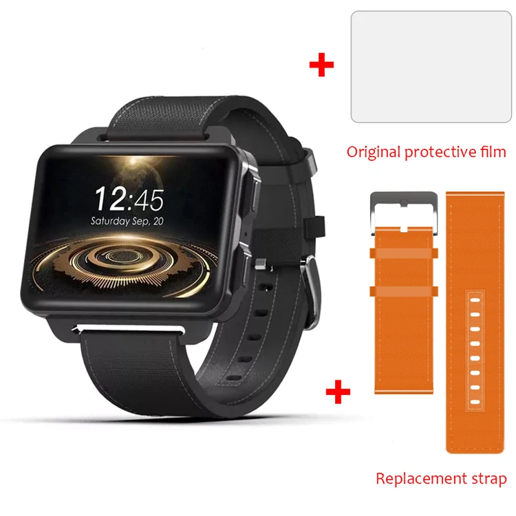 black orange film 2,2 дюймов 3g Смарт-часы для мужчин Android 5,1 wifi SIM карта gps Bluetooth монитор сердечного ритма шагомер умные часы сменный ремешок - Цвет: black orange film
