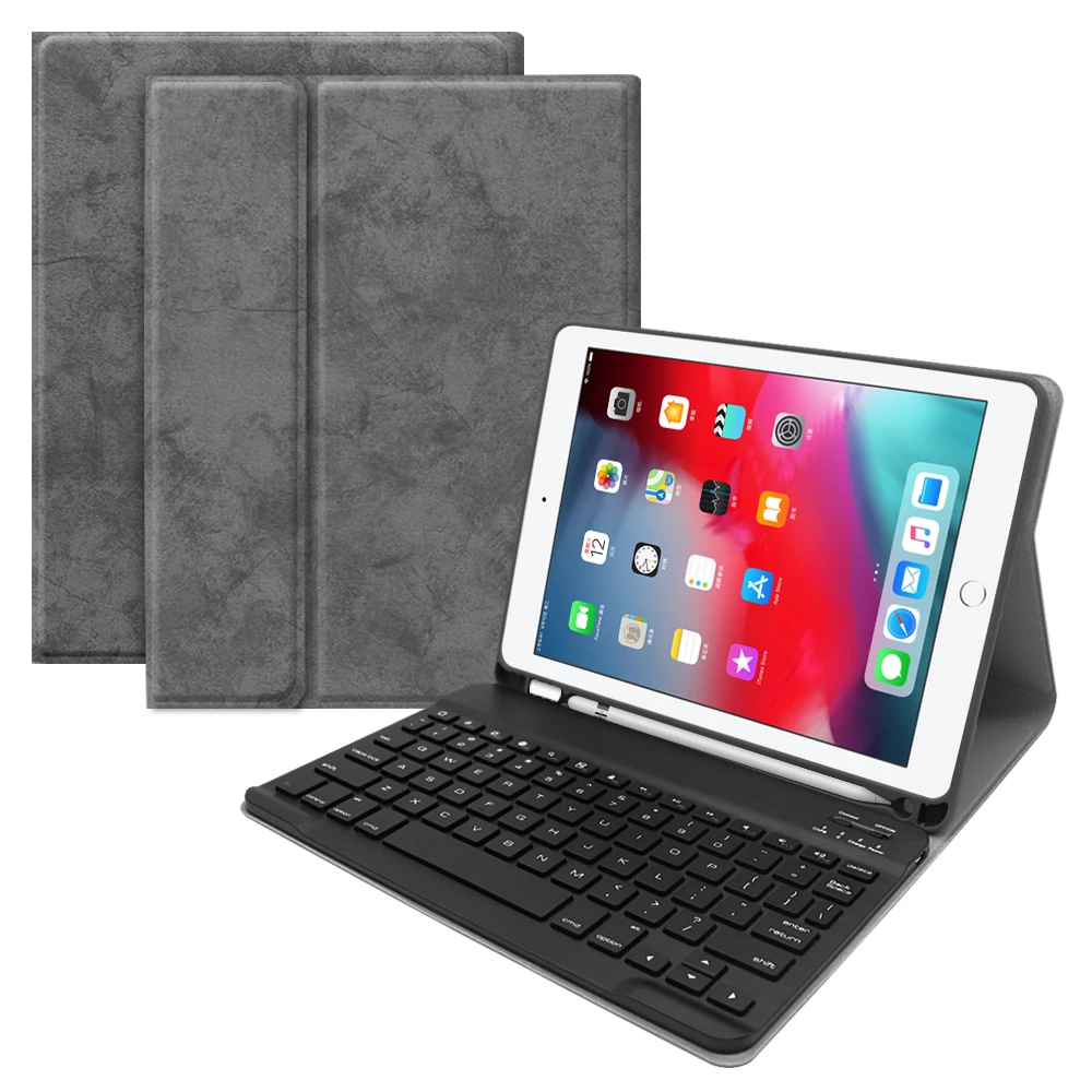 

US Bluetooth Keyboard Case For iPad Mini 4 Mini 5 Mini 2019 Keyboard Leather Case with Pen Slot Auto Sleep/Wake Tablet Case